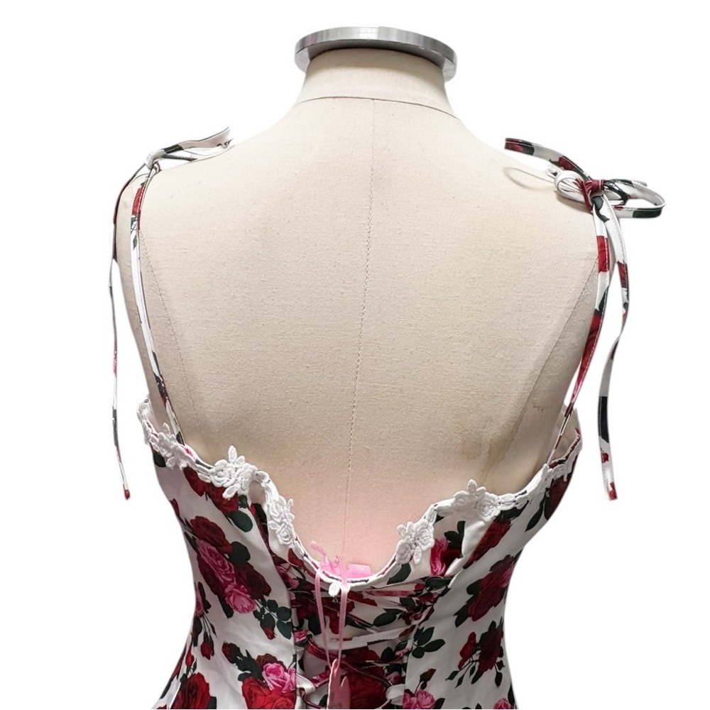 NEW Sugar Thrillz Scandal Sheet Taffeta Dress Floral Print Size XL - Picture 9 of 11